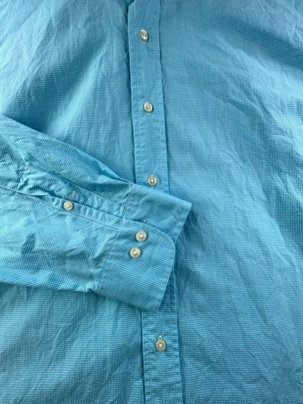 Polo Ralph Lauren Button Up Shirt Long Sleeve Blue Regent Classic Fit 17.5 36/37